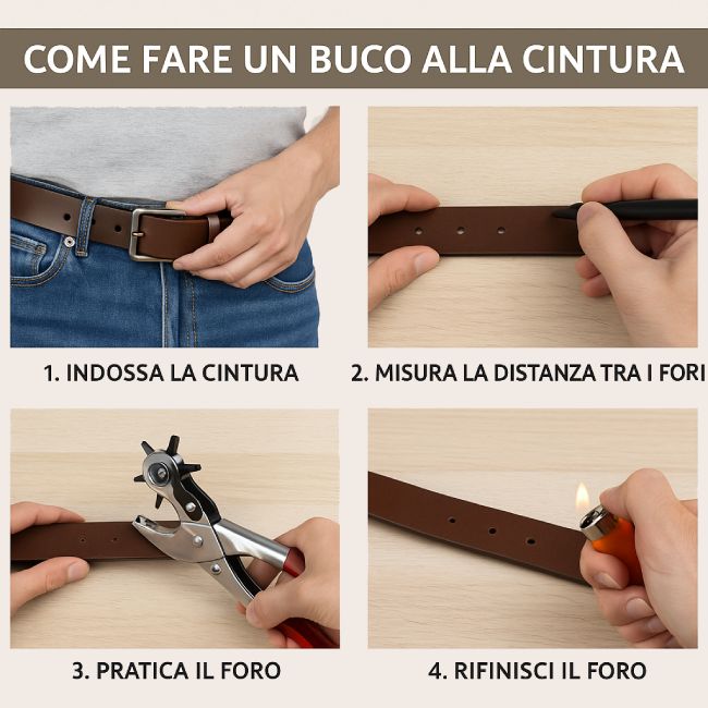 Guida Come fare un Buco alla Cintura TutorialBay