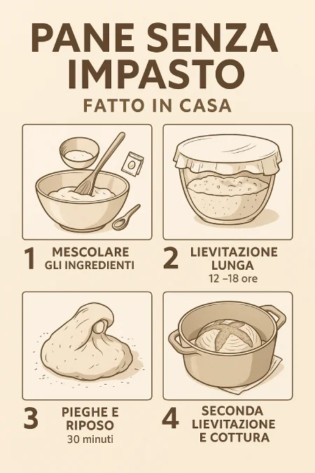 Pane senza Impasto Ricetta Completa TutorialBay