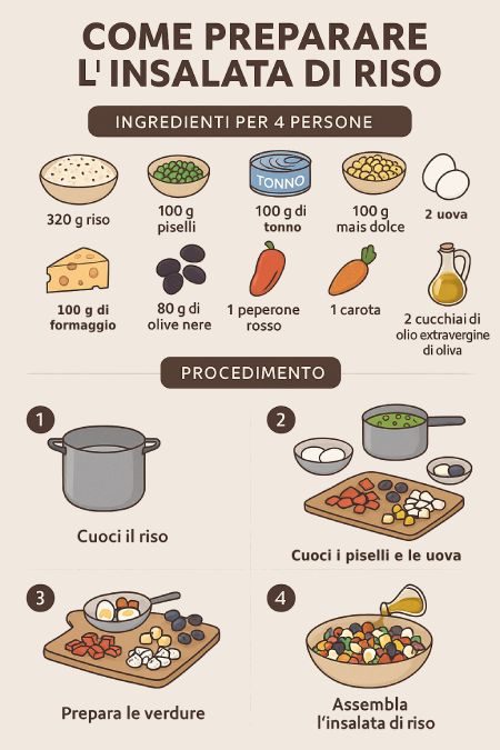 Ricetta Come preparare l'Insalata di Riso TutorialBay