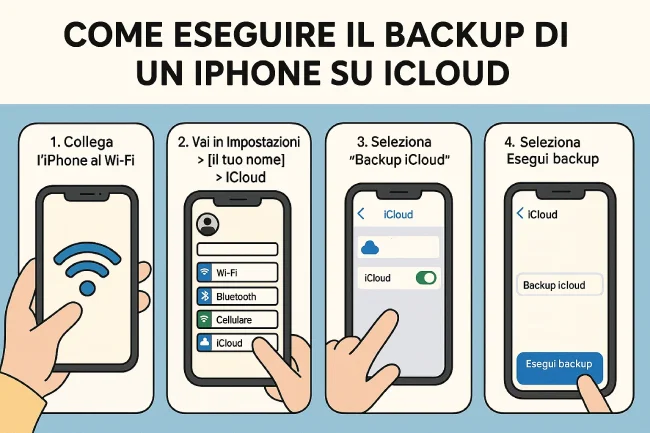 Guida Come eseguire il Backup di un iPhone TutorialBay