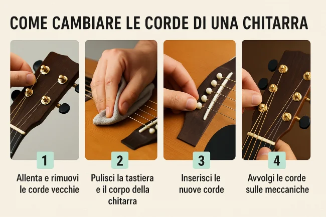 Come sostituire le Corde di una Chitarra Guida TutorialBay