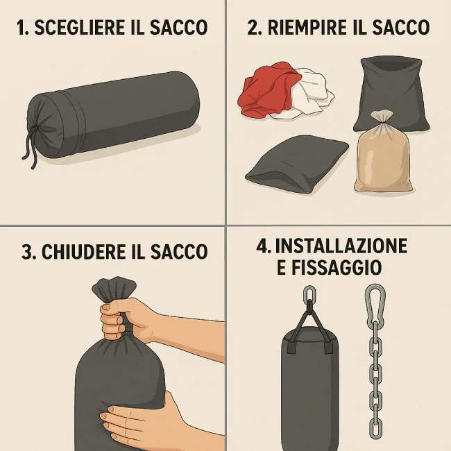 Creare un Sacco da Boxe Fai da Te Tutorial Completo TutorialBay