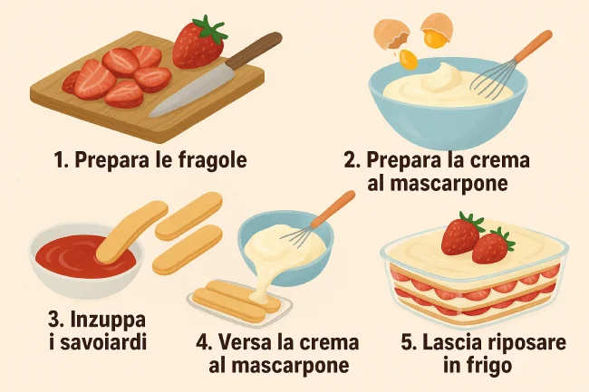 Ricetta Completa per preparare il Tiramisù alle Fragole TutorialBay