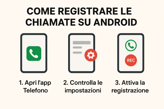 Passaggi per attivare la Registrazione Automatica su Android TutorialBay