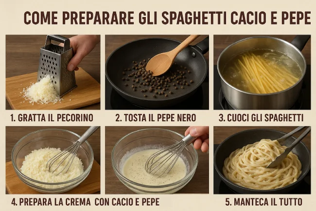 TutorialBay Ricetta Completa per preparare Spaghetti Cacio e Pepe