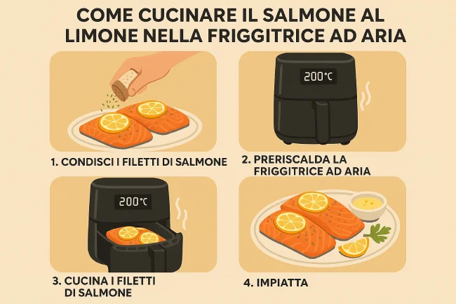 TutorialBay Come cucinare il Salmone al Limone in Friggitrice ad Aria